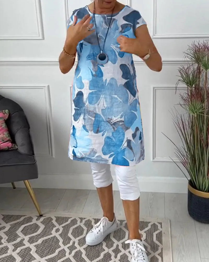 Maxi-Ärmelloses Kleid mit Eleganter Schlitze