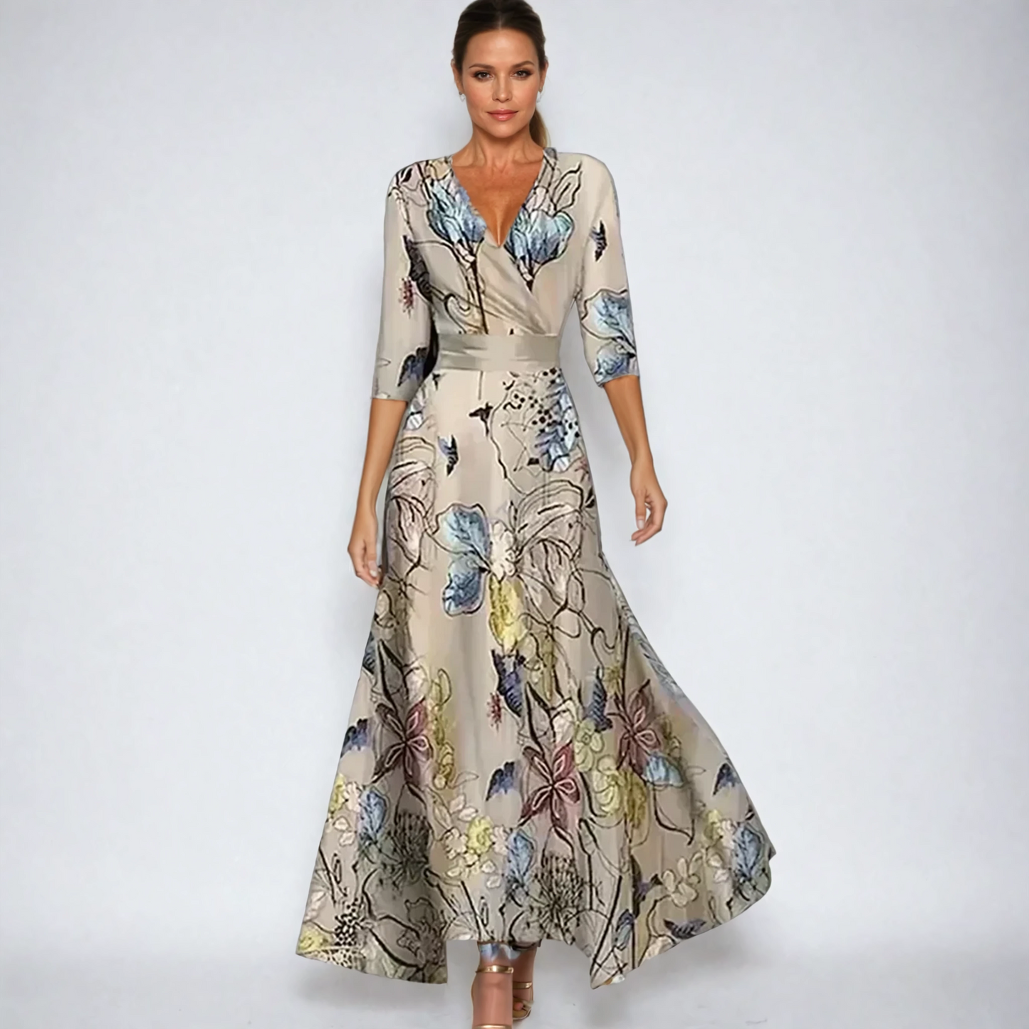 Emily | Ausgestellte Blumenkleid