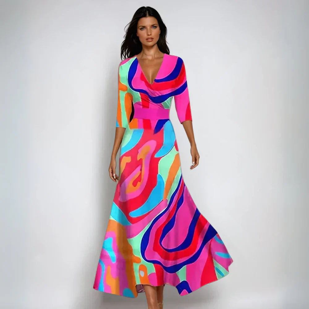Emily | Ausgestellte Blumenkleid