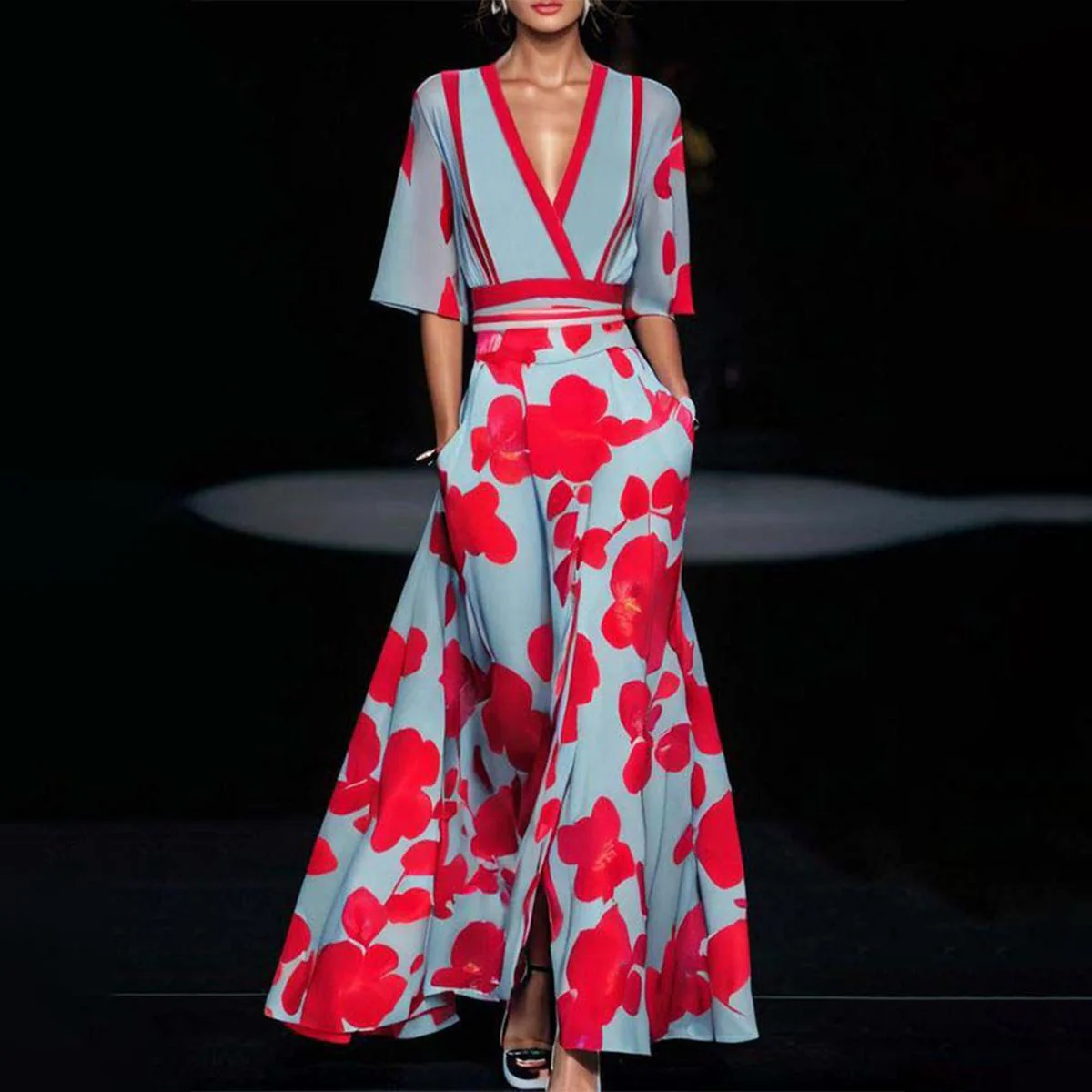 Amara | Klassischer Floral-Robe