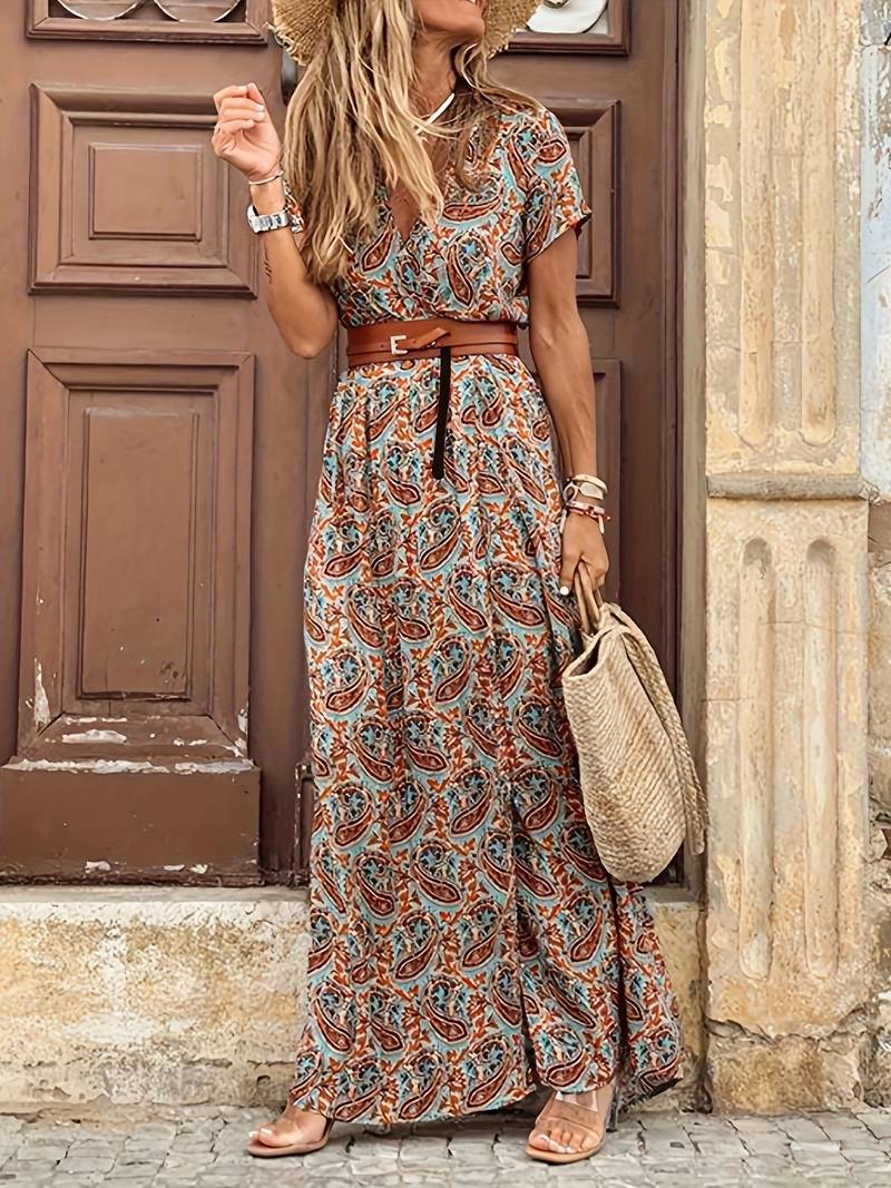 Sumi - Blumiges Maxikleid für Frauen