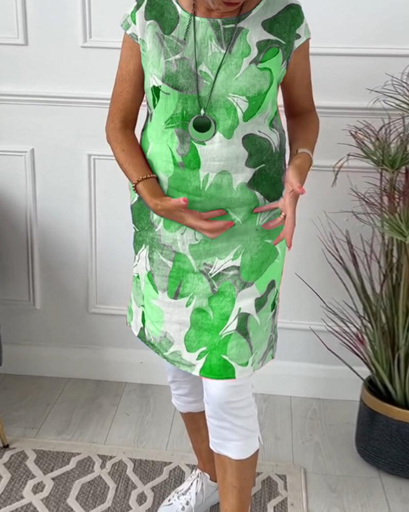 Maxi-Ärmelloses Kleid mit Eleganter Schlitze