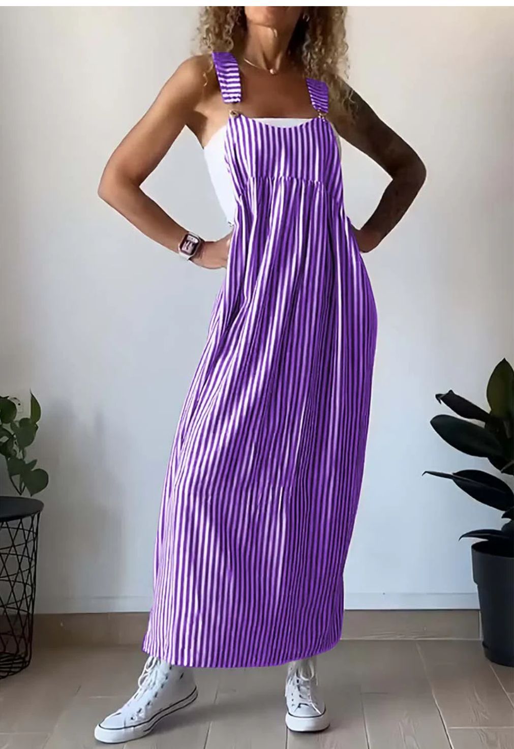 MARILINE I GESTREIFTES MAXIKLEID
