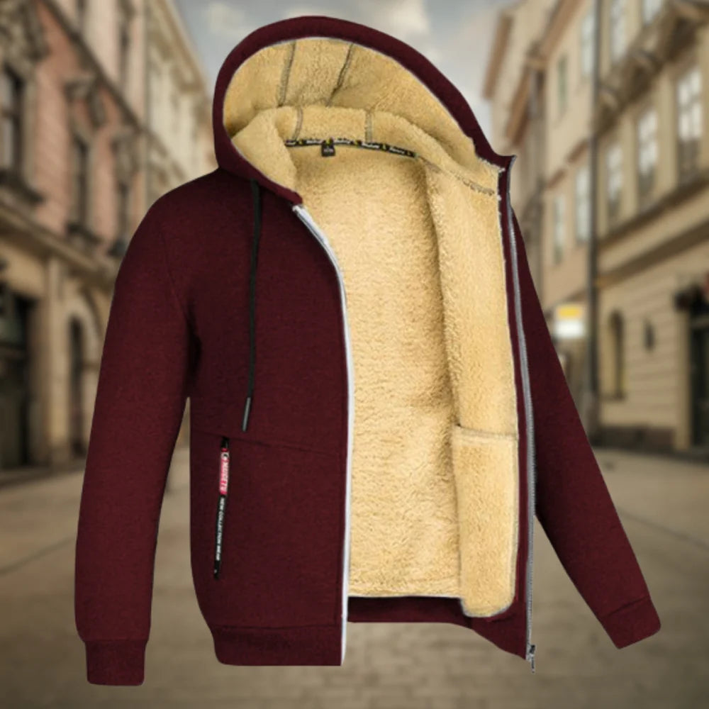 Glanzlicht | HERREN WINTERMANTEL MIT KAPUZE UND FLEECE