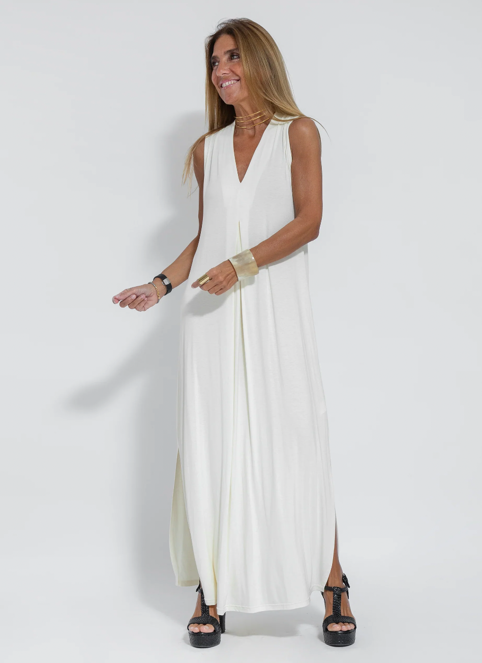 Solania - Ensemble bestehend aus einem langen, figurformenden Kleid und einer Weste