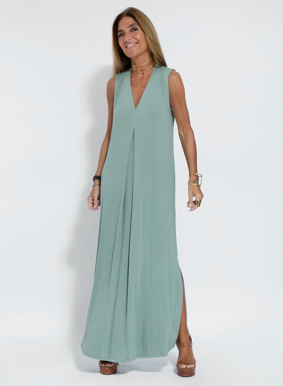 Solania - Ensemble bestehend aus einem langen, figurformenden Kleid und einer Weste