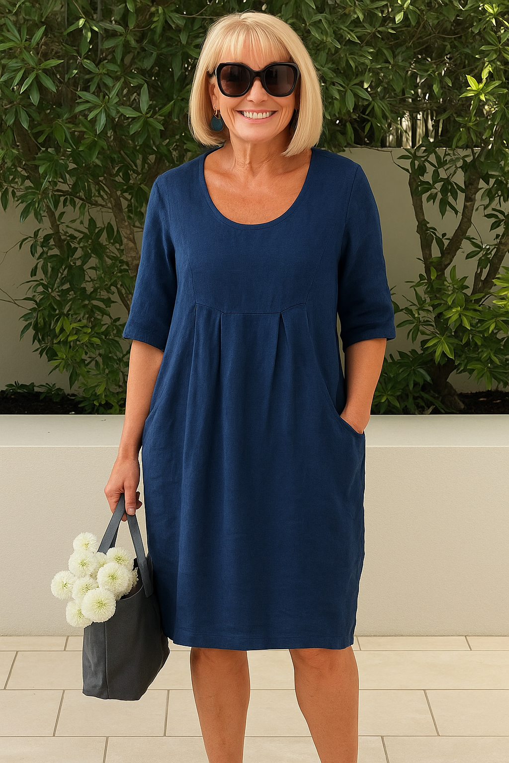 Marley | Leinenkleid mit Taschen