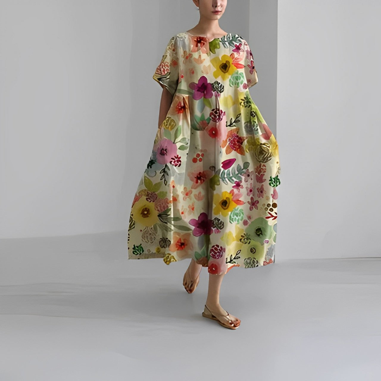 Boho-Blumen Kleid
