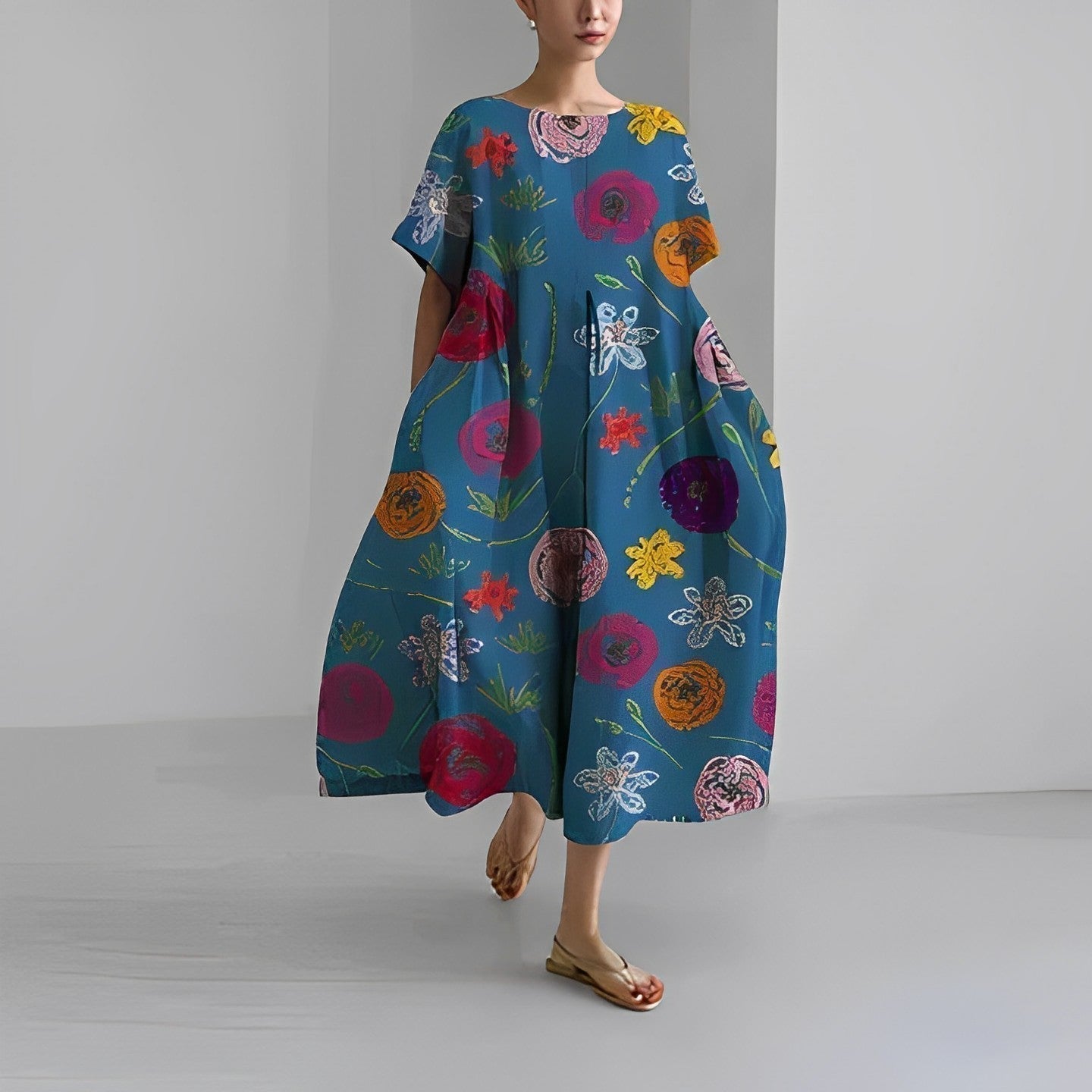 Boho-Blumen Kleid