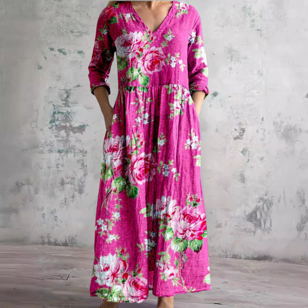 Roya – Blumenprint-Kleid für elegante Leichtigkeit