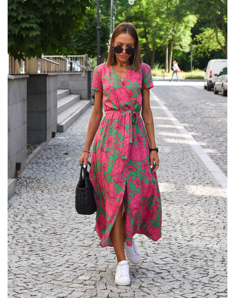 Elegantes und Bequemes Blumen Kleid