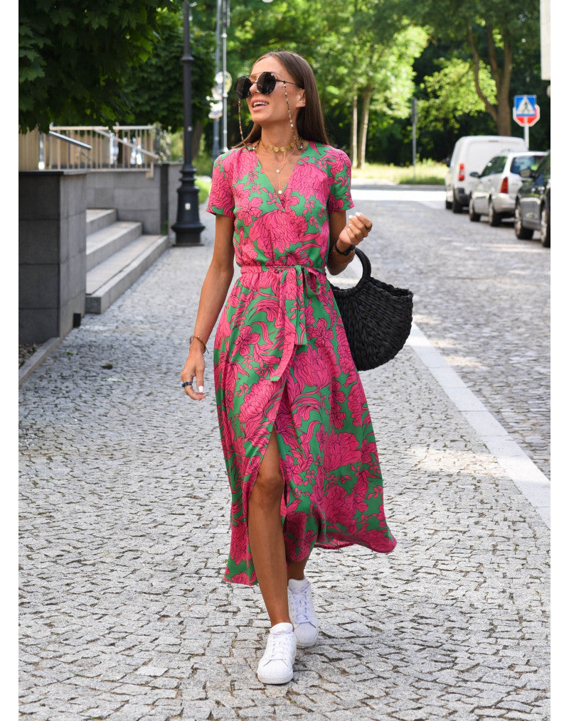 Elegantes und Bequemes Blumen Kleid