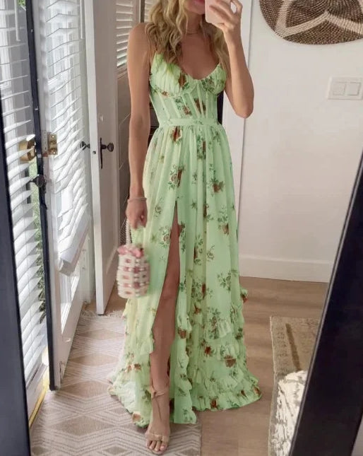Criz| Maxi Kleid mit Blumenmuster