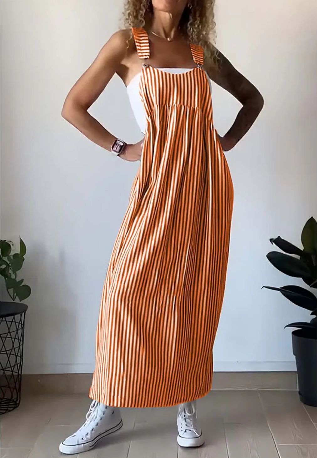MARILINE I GESTREIFTES MAXIKLEID