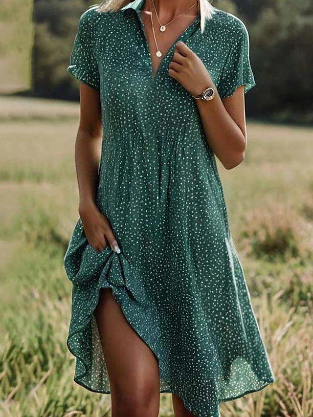 Mary – Kurzarm-Midikleid