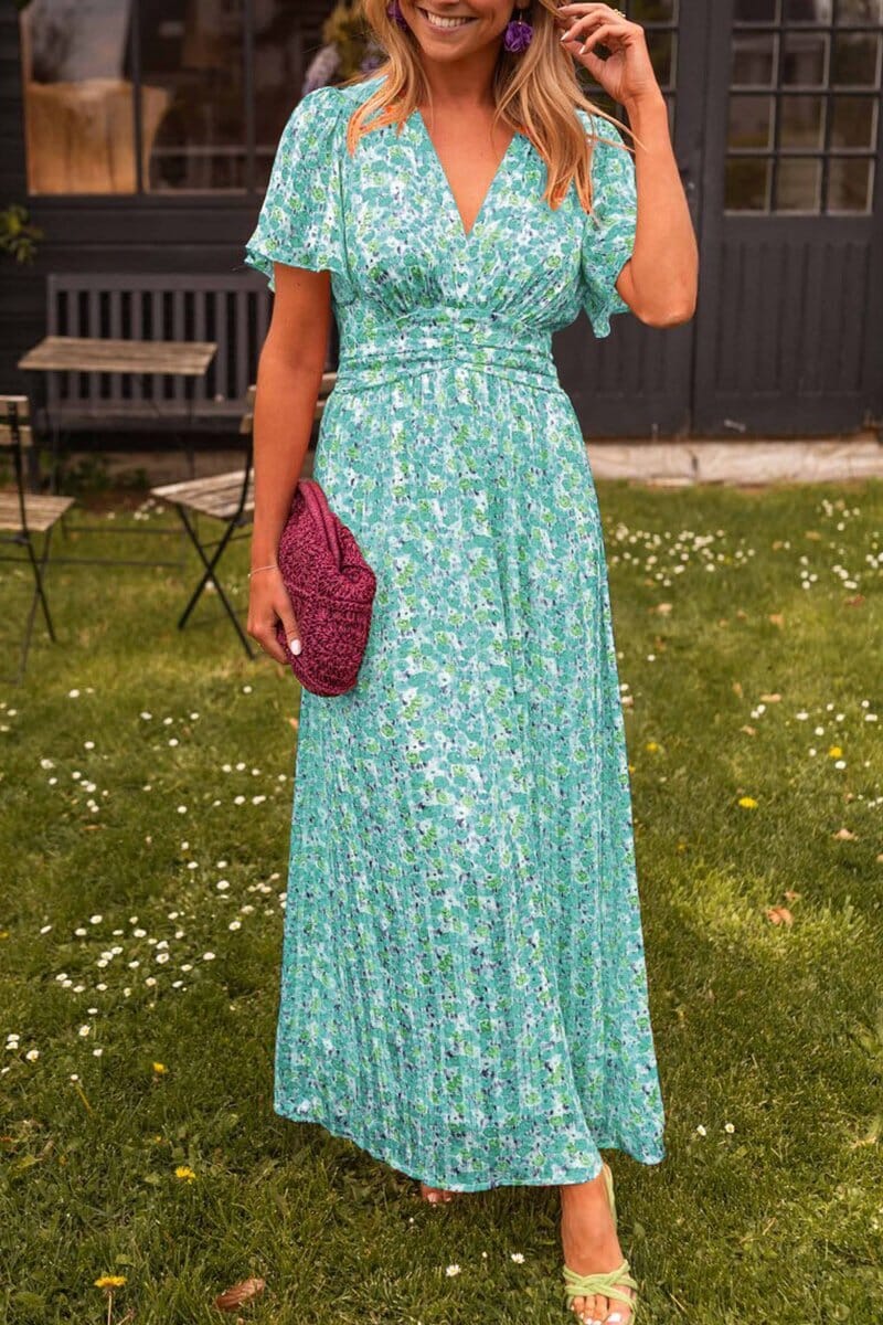 Amelia – Elegantes Maxikleid mit V-Ausschnitt