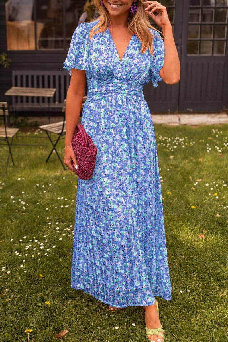 Amelia – Elegantes Maxikleid mit V-Ausschnitt