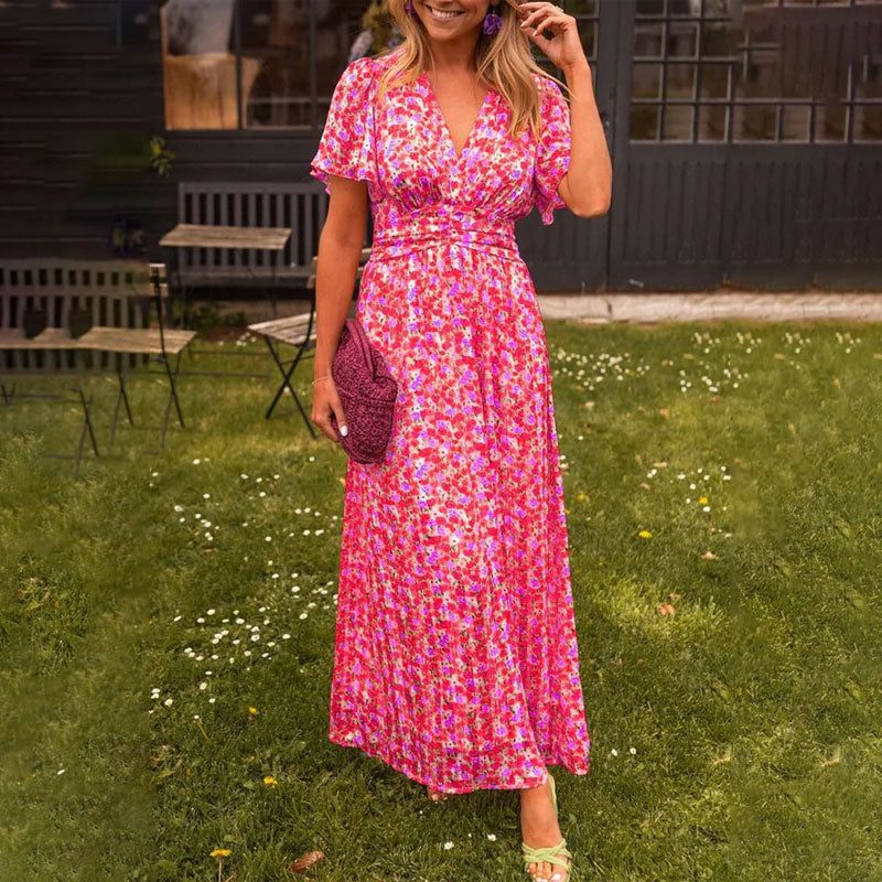 Damenkleid mit V-Ausschnitt