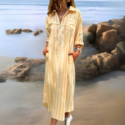 Das Gestreifte Riviera Kleid