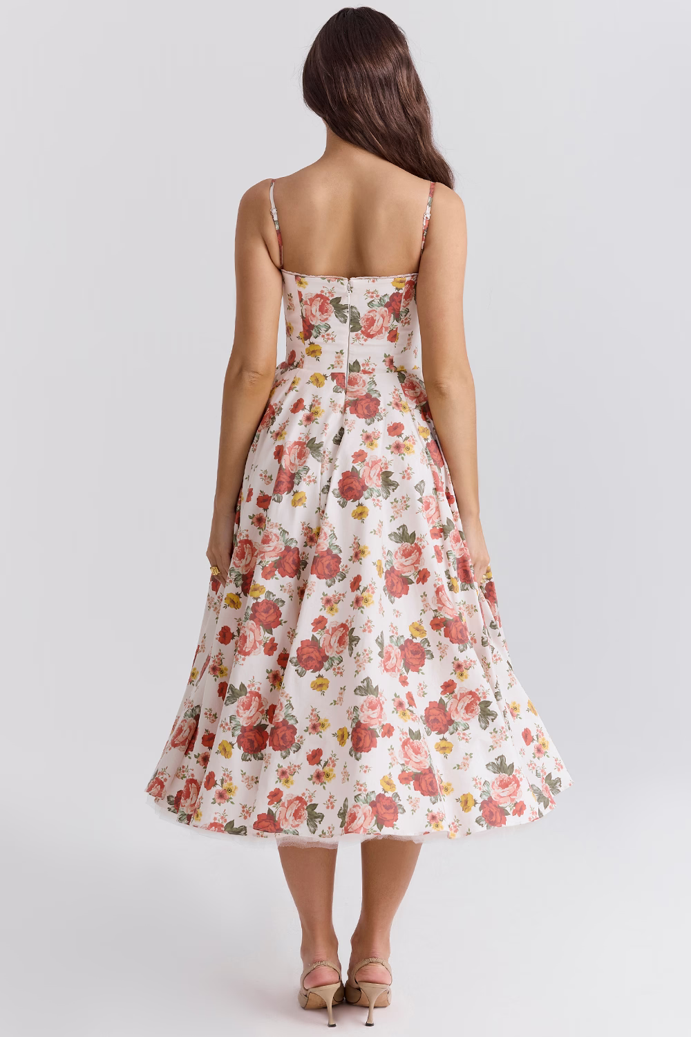 Lilotte | Tailliertes Kleid mit Spaghetti-Trägern