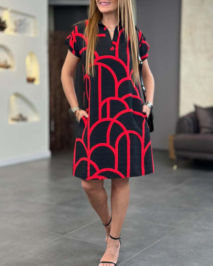 Elegantes und Bequemes Kurzarmkleid