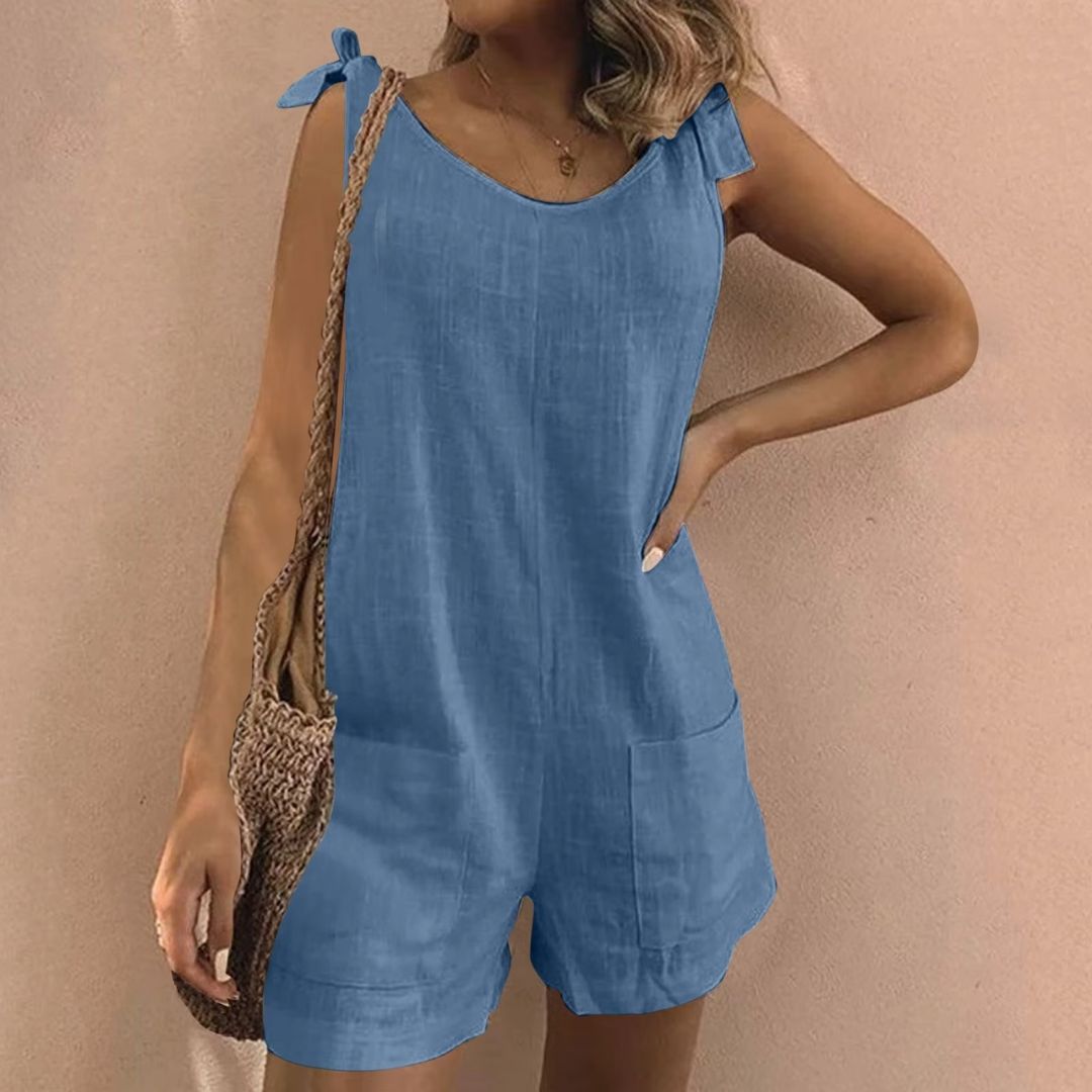 Emma – Playsuit aus Baumwolle & Leinen