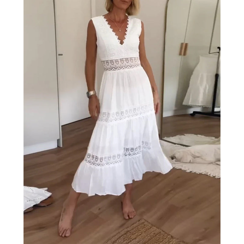 Aurélie | Spitzenkleid mit V-Ausschnitt