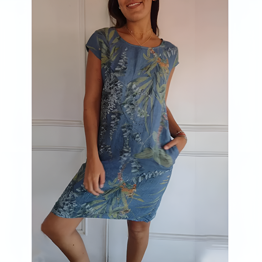 FELAS I LÄSSIGES BEDRUCKTES KLEID