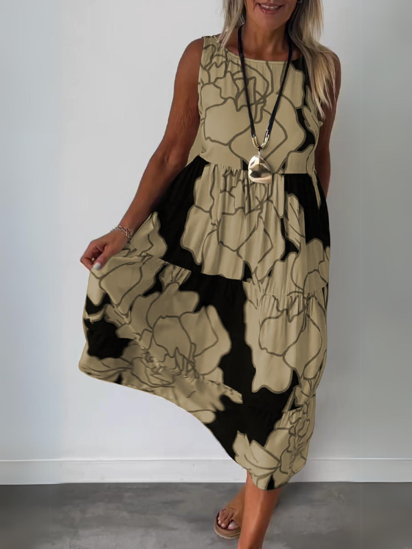Ärmelloses Kleid mit Wanda-Druck