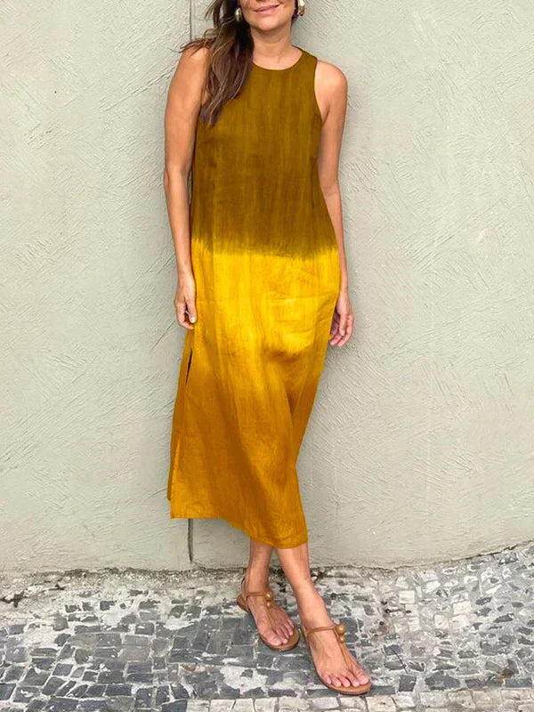 Elegantes und Fließendes Ombre-Kleid