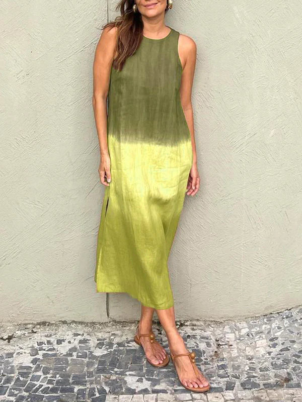 Elegantes und Fließendes Ombre-Kleid