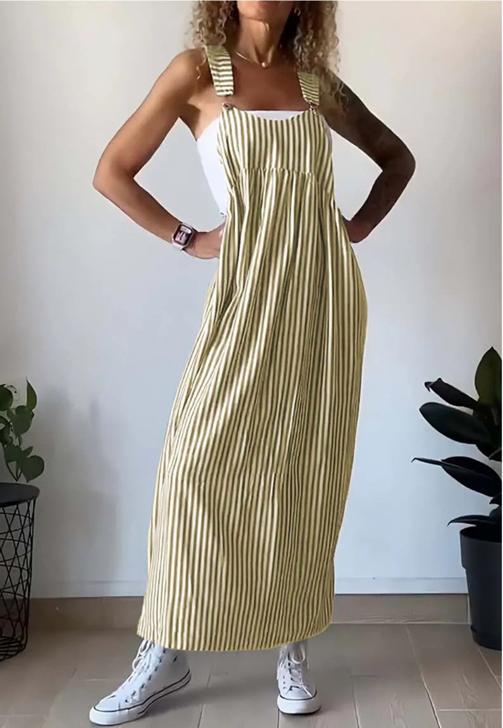 MARILINE I GESTREIFTES MAXIKLEID