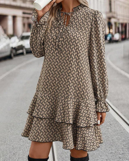 EINIA I BEDRUCKTES LANGARMKLEID