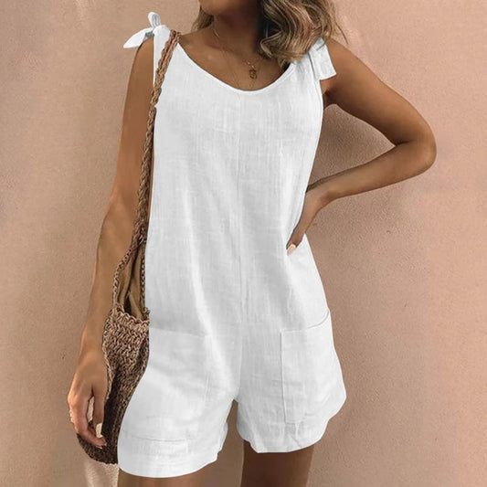 Emma – Playsuit aus Baumwolle & Leinen