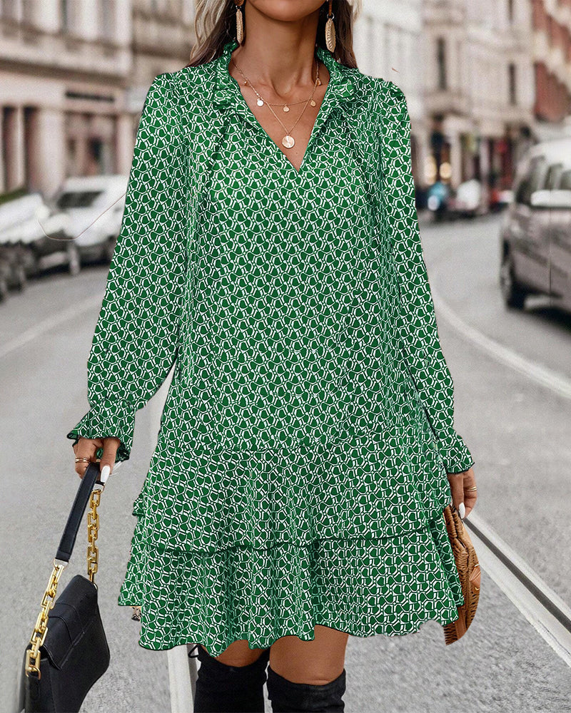 EINIA I BEDRUCKTES LANGARMKLEID