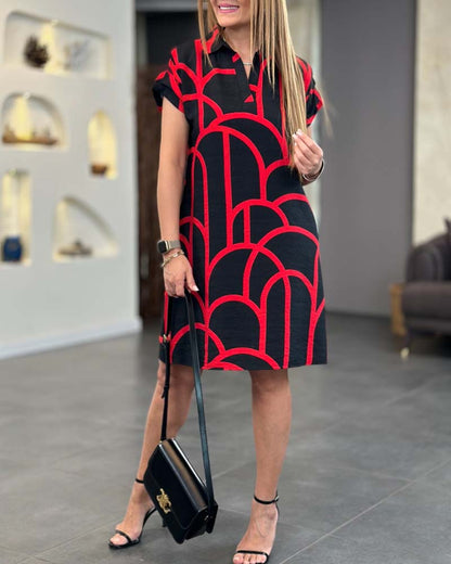 Elegantes und Bequemes Kurzarmkleid