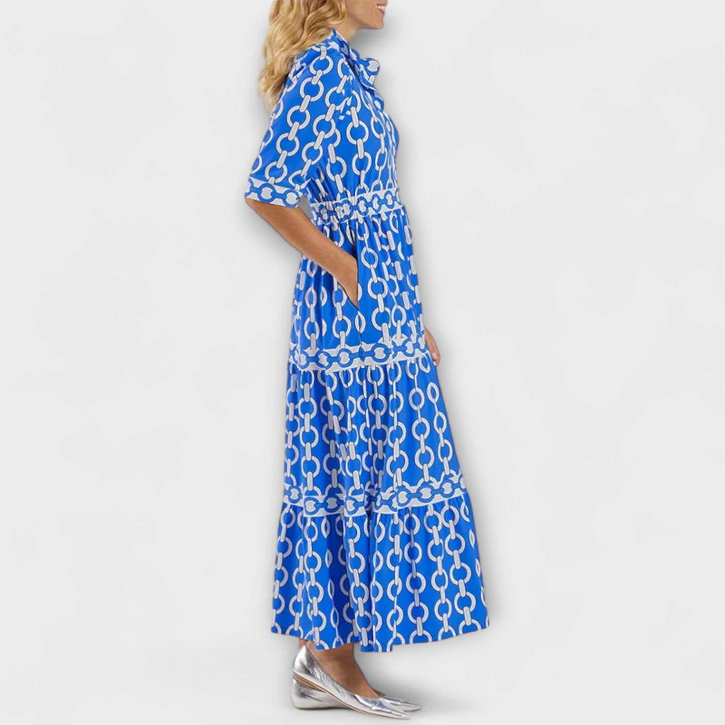 Sophia | Midikleid mit Kettenmuster