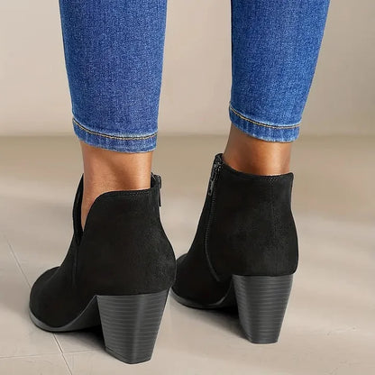 ALEXE™ DAMEN-STIEFELETTEN MIT CHUNKY-ABSATZ