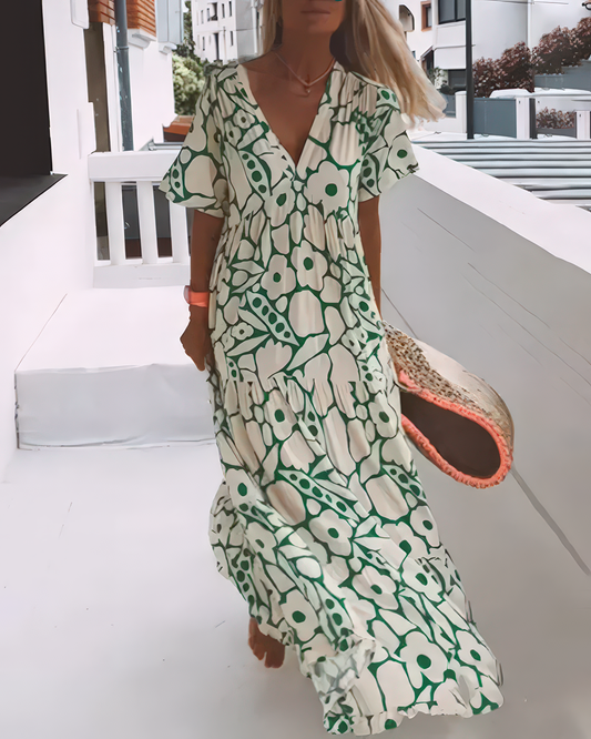 ZOÉ™ | Leichte Kleid mit Druck und V-Ausschnitt