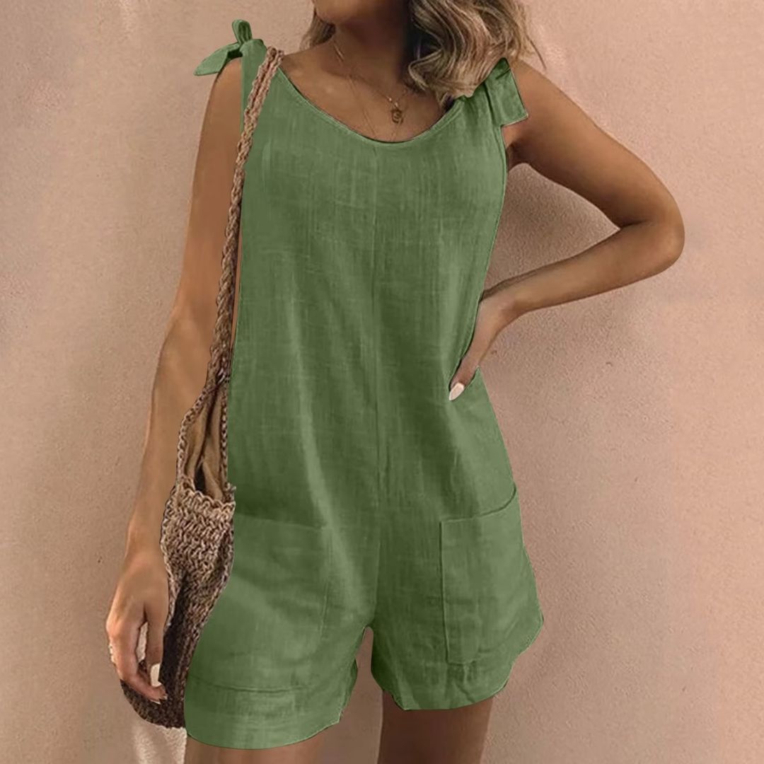 Emma – Playsuit aus Baumwolle & Leinen