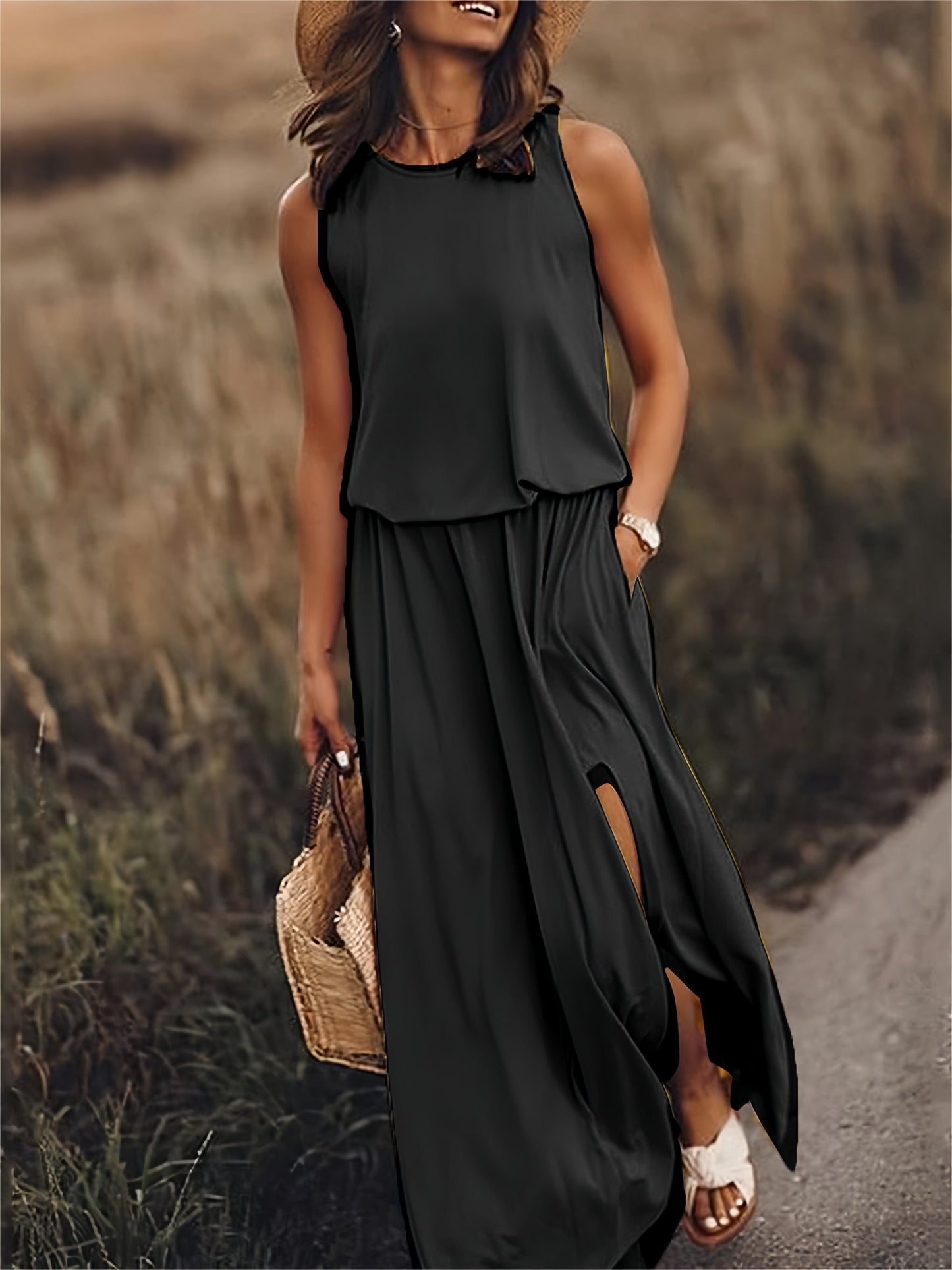 MINER I ÄRMELLOSES MAXIKLEID