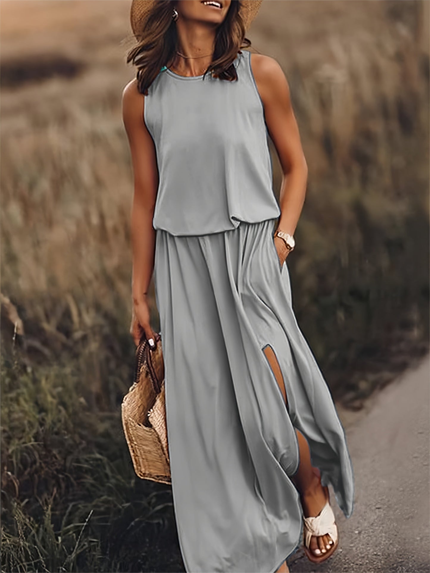 MINER I ÄRMELLOSES MAXIKLEID