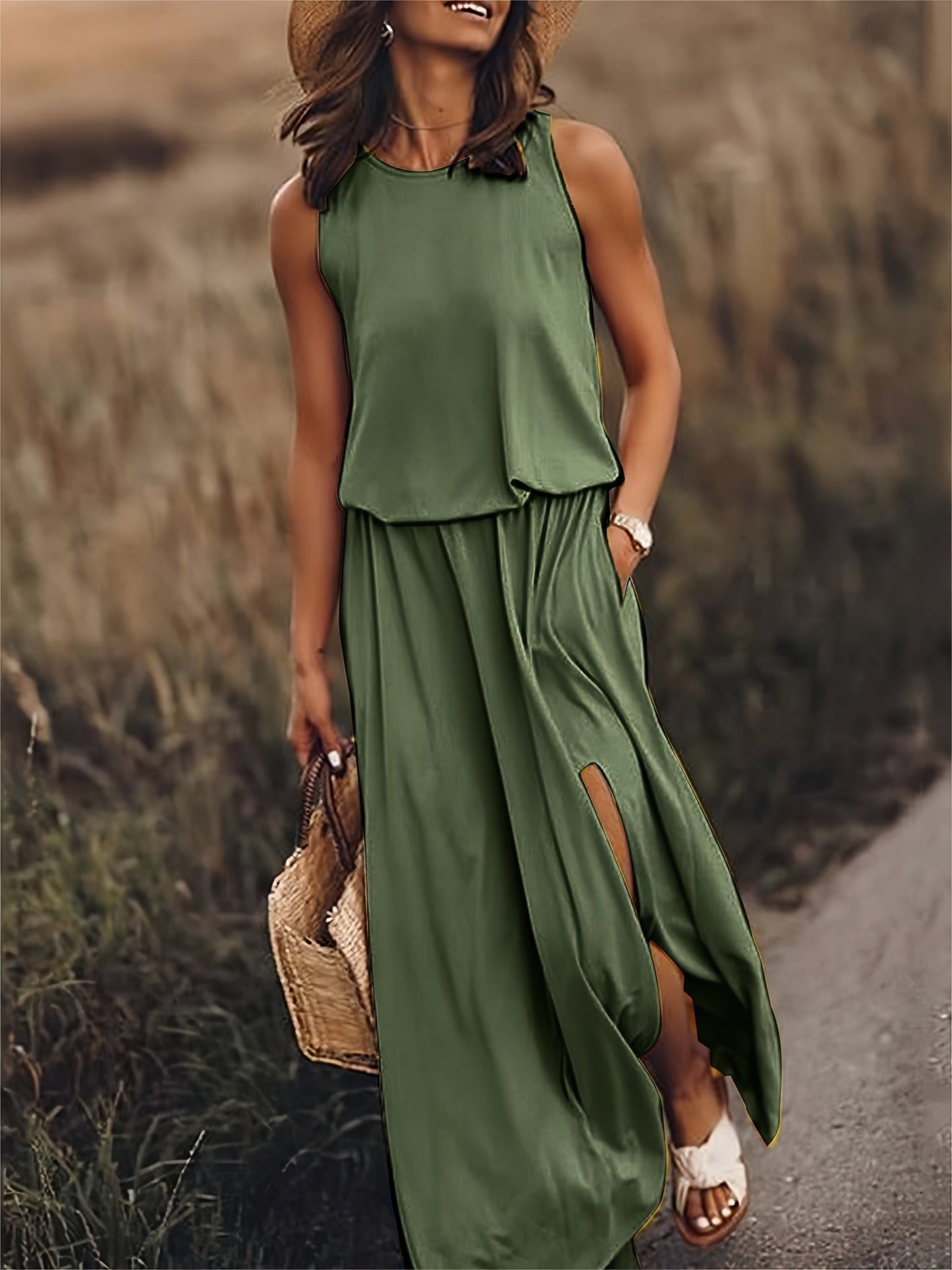 MINER I ÄRMELLOSES MAXIKLEID