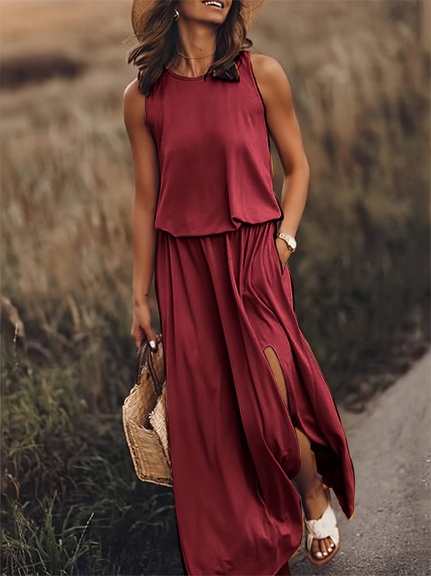MINER I ÄRMELLOSES MAXIKLEID