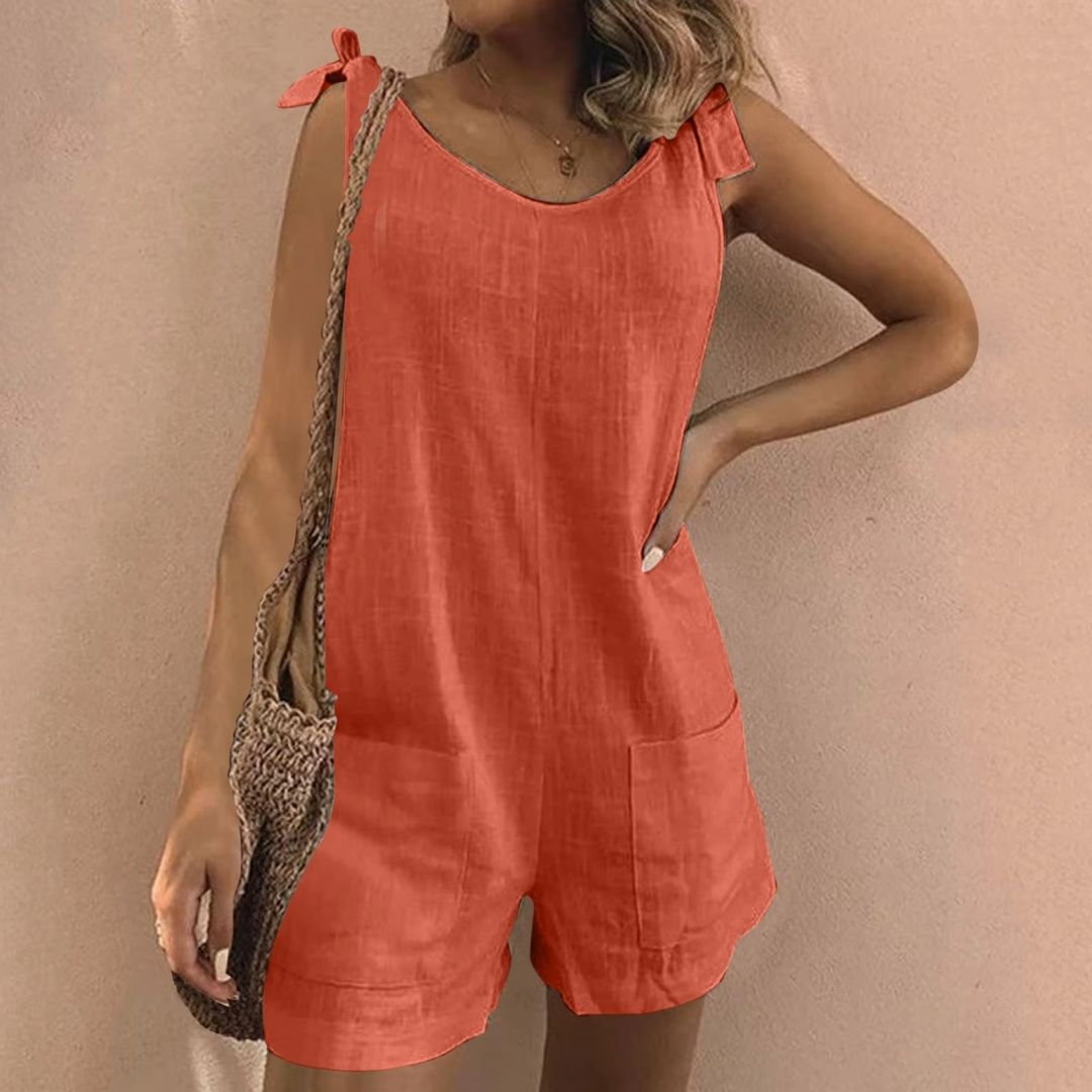 Emma – Playsuit aus Baumwolle & Leinen