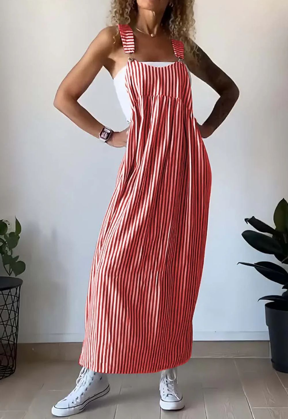 MARILINE I GESTREIFTES MAXIKLEID