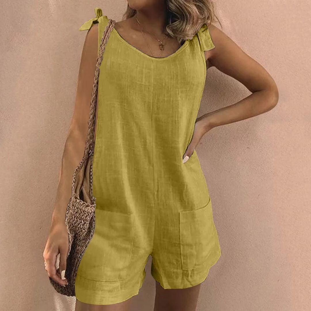 Emma – Playsuit aus Baumwolle & Leinen