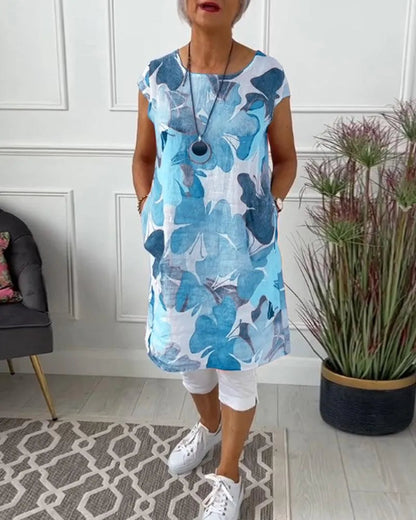 Maxi-Ärmelloses Kleid mit Eleganter Schlitze