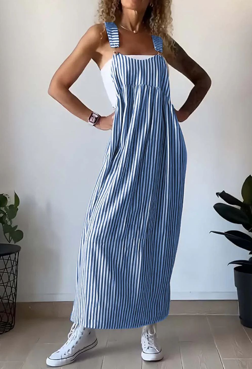 MARILINE I GESTREIFTES MAXIKLEID