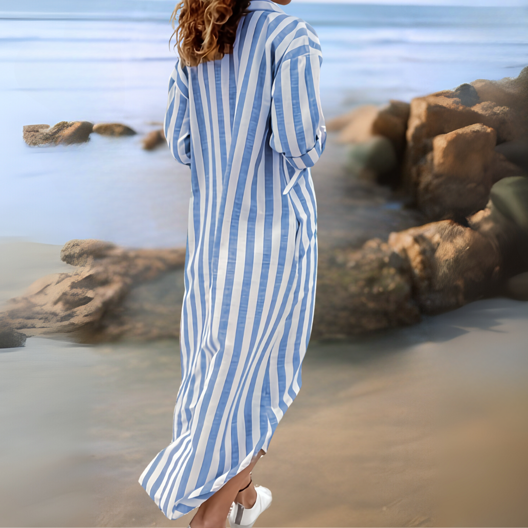 Das Gestreifte Riviera Kleid